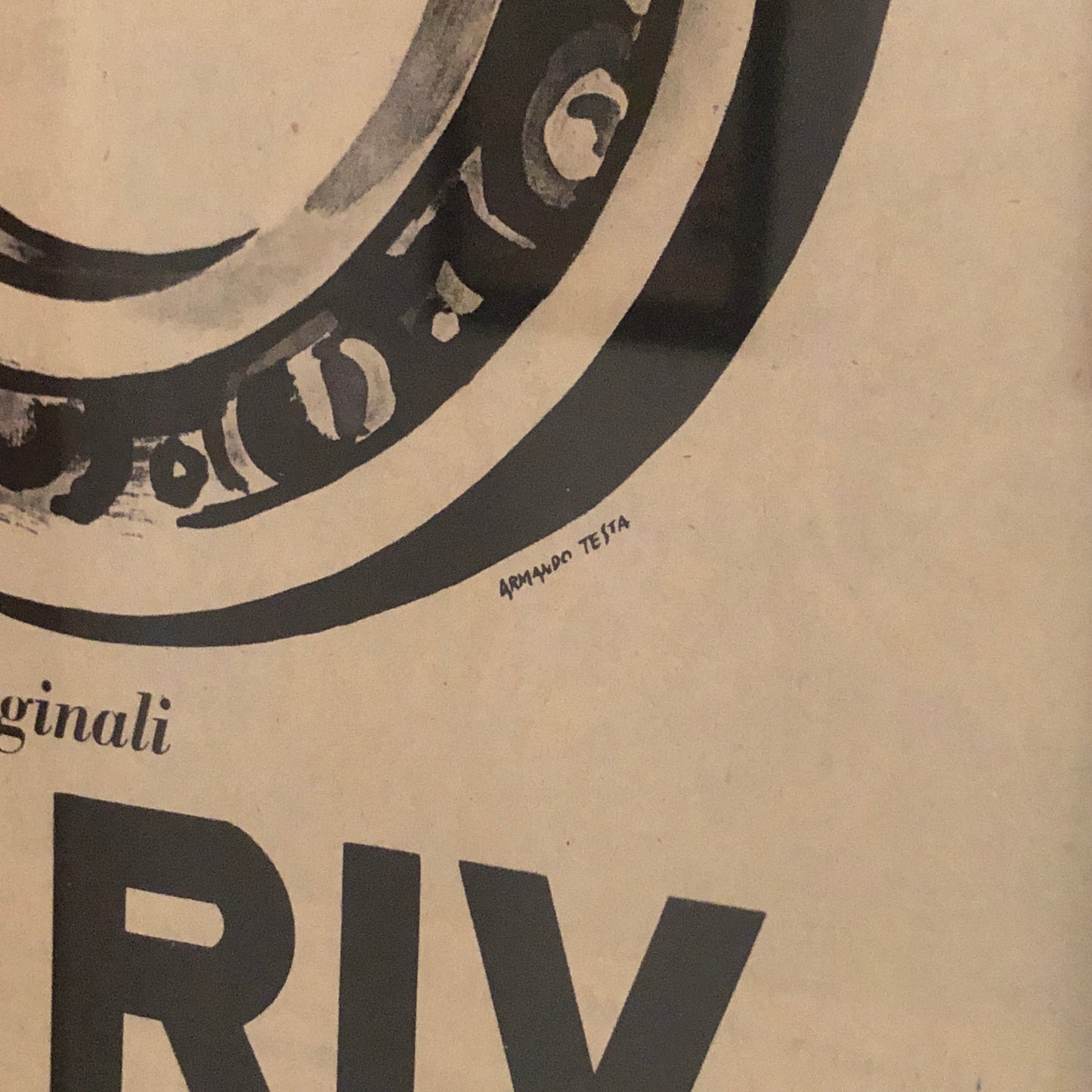 RIV, Pubblicità Anno 1960 Ricambi Originali RIV Disegnata da Armando Testa