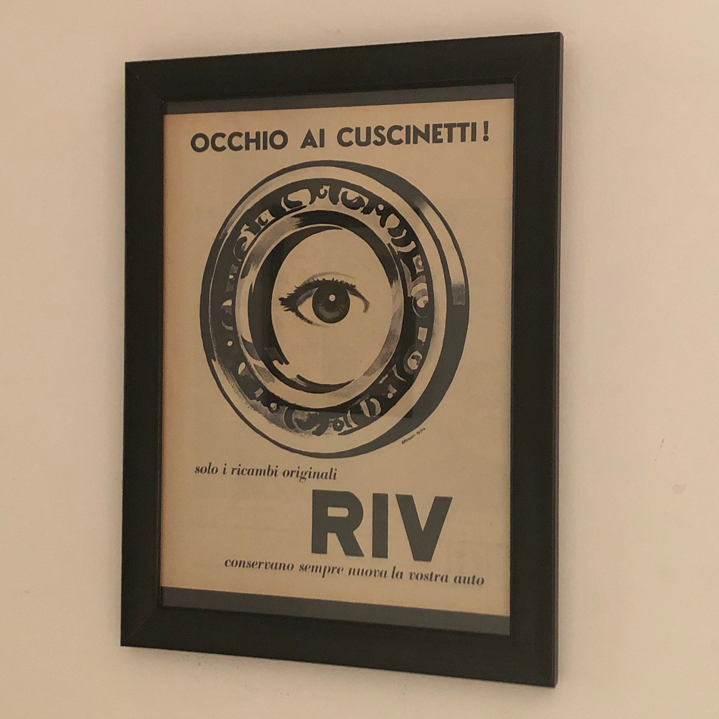 RIV, Advertising Year 1960 RIV Original Spare Parts Designed by Armando Testa