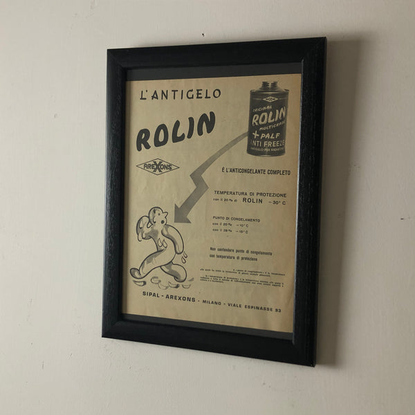 Arexons, Pubblicità Anno 1960 Antigelo Arexons Rolin Multigrade + Palf Anti Freeze