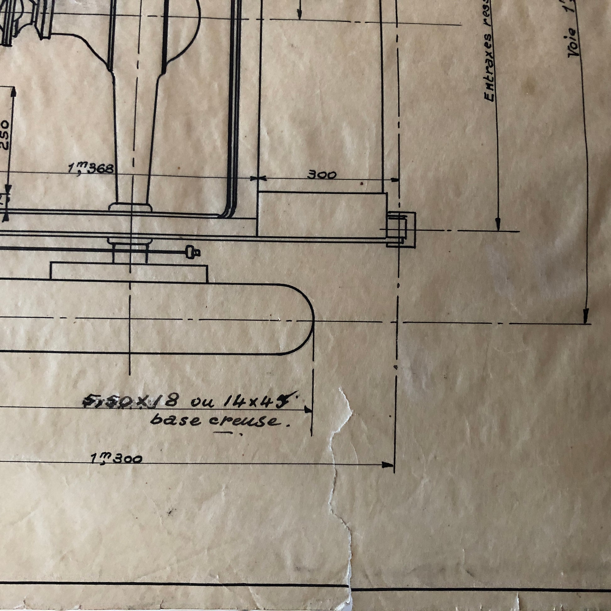 Jean Gras, Disegno Tecnico Telaio Tipo A9D - Dyona 1933 - Jean Gras Six - Raggi's Collectibles' Automotive Art