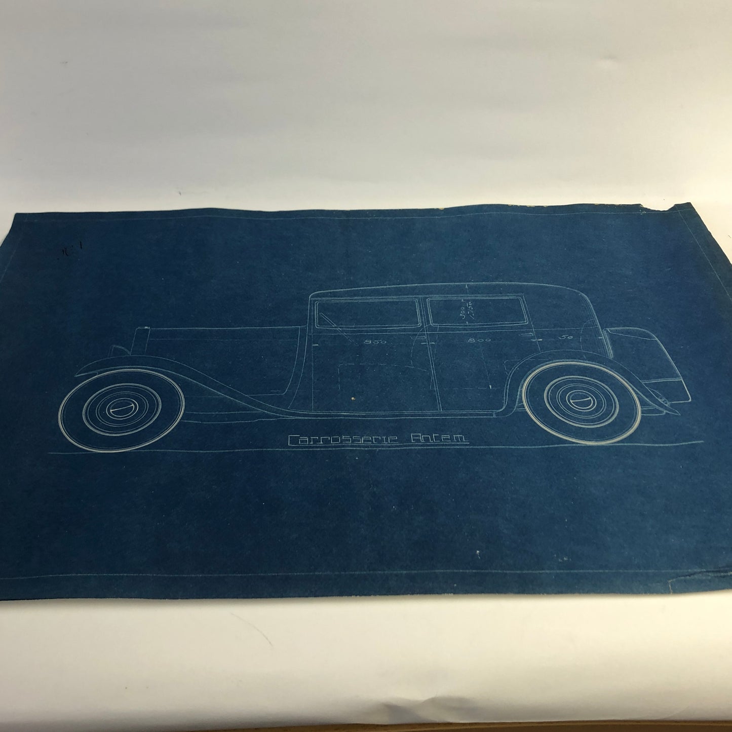 Carrosserie Antem, Blueprint n. 1 Year 1932 Licorne L760 with Carrosserie Antem stamp