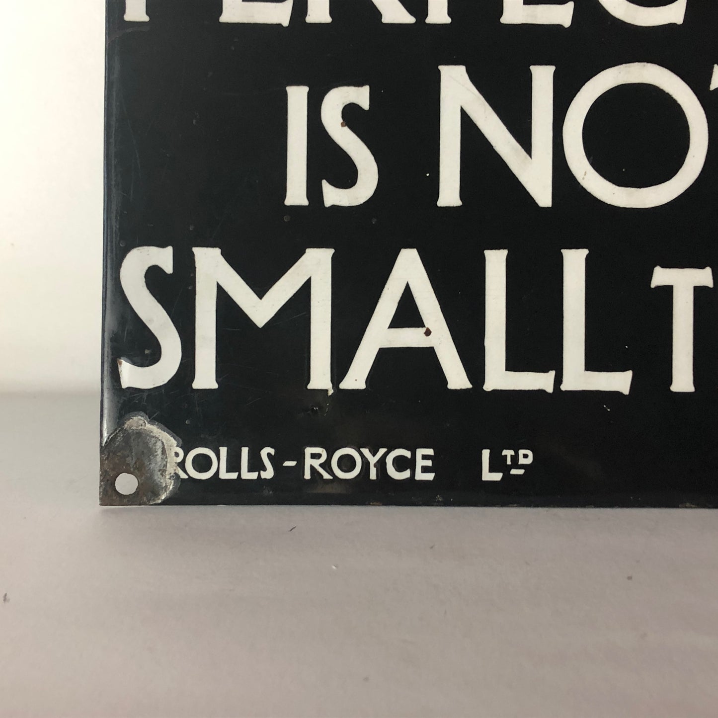 Rolls-Royce, Original Rolls-Royce Ltd. Vintage Enamel Plate Sign, 1930s
