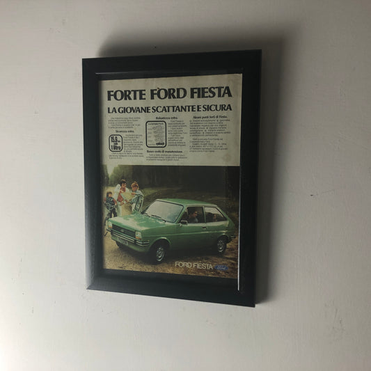 Ford, Pubblicità Anno 1978 Forte Ford Fiesta la Giovane Scattante e Sicura - Raggi's Collectibles' Automotive Art