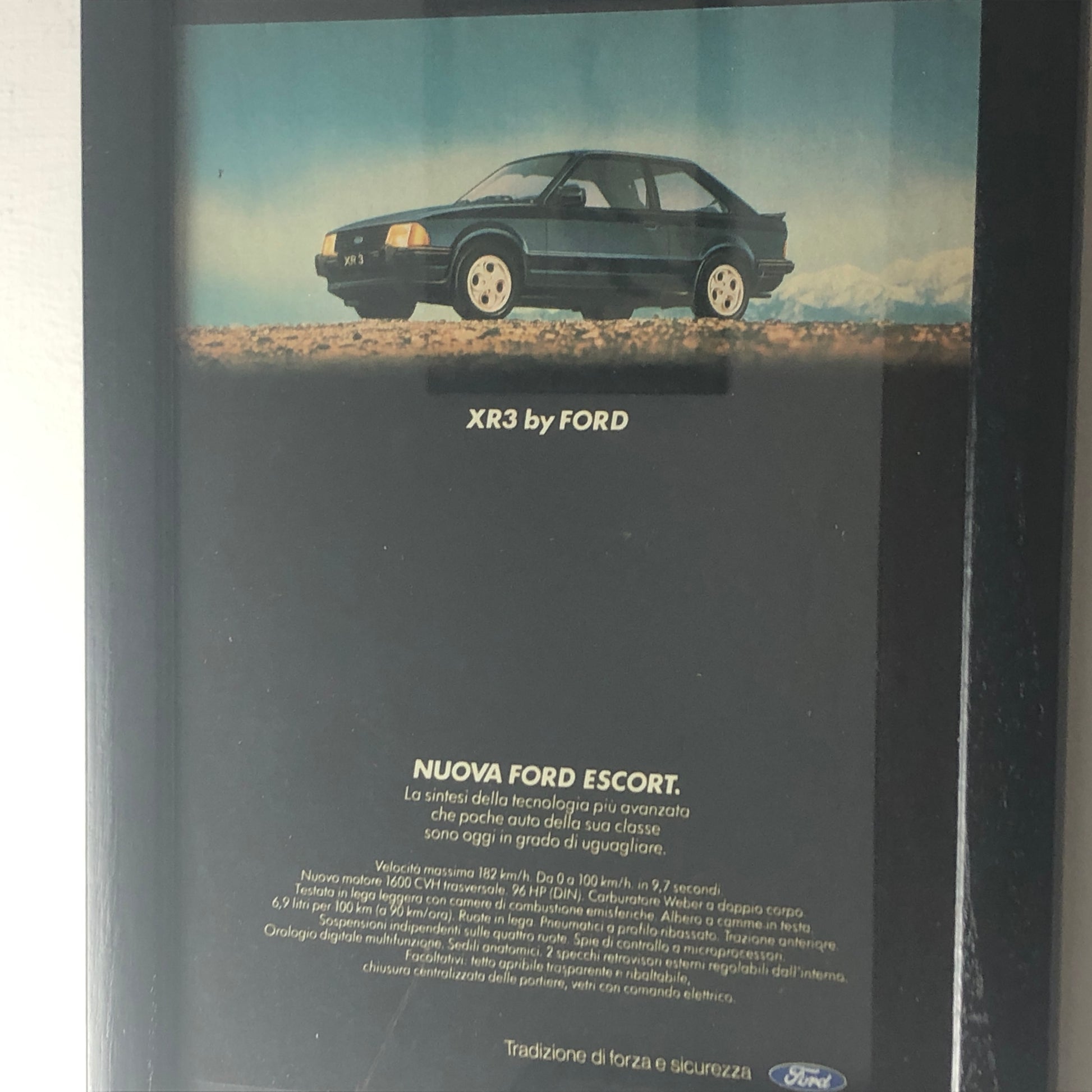 Ford, Pubblicità Anno 1981 Nuova Ford Escort XR3 - Raggi's Collectibles' Automotive Art