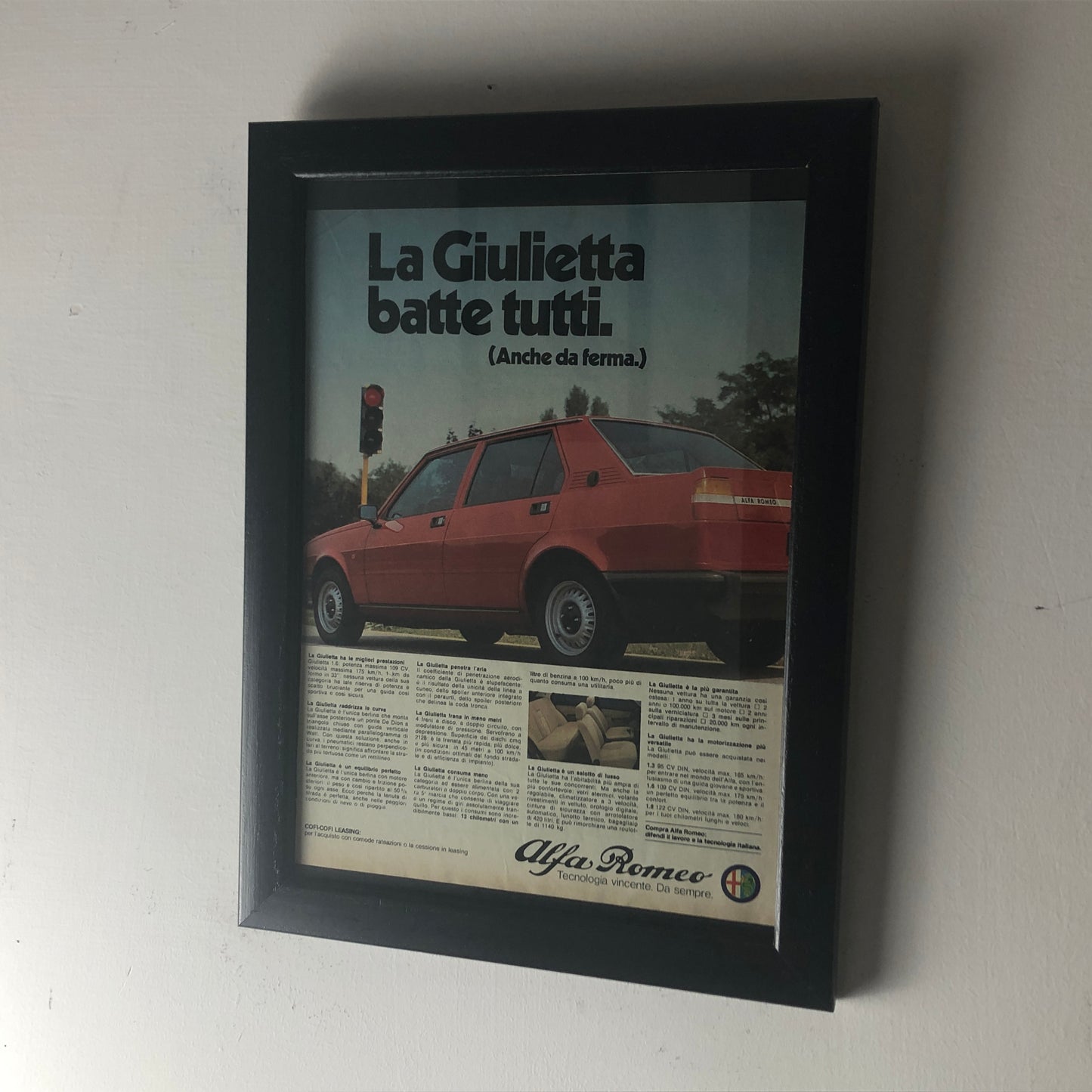 Alfa Romeo, Advertising Year 1981 the Giulietta Beats Everyone Even When Standstill