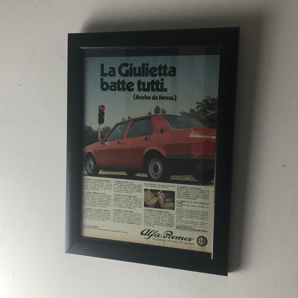 Alfa Romeo, Advertising Year 1981 the Giulietta Beats Everyone Even When Standstill