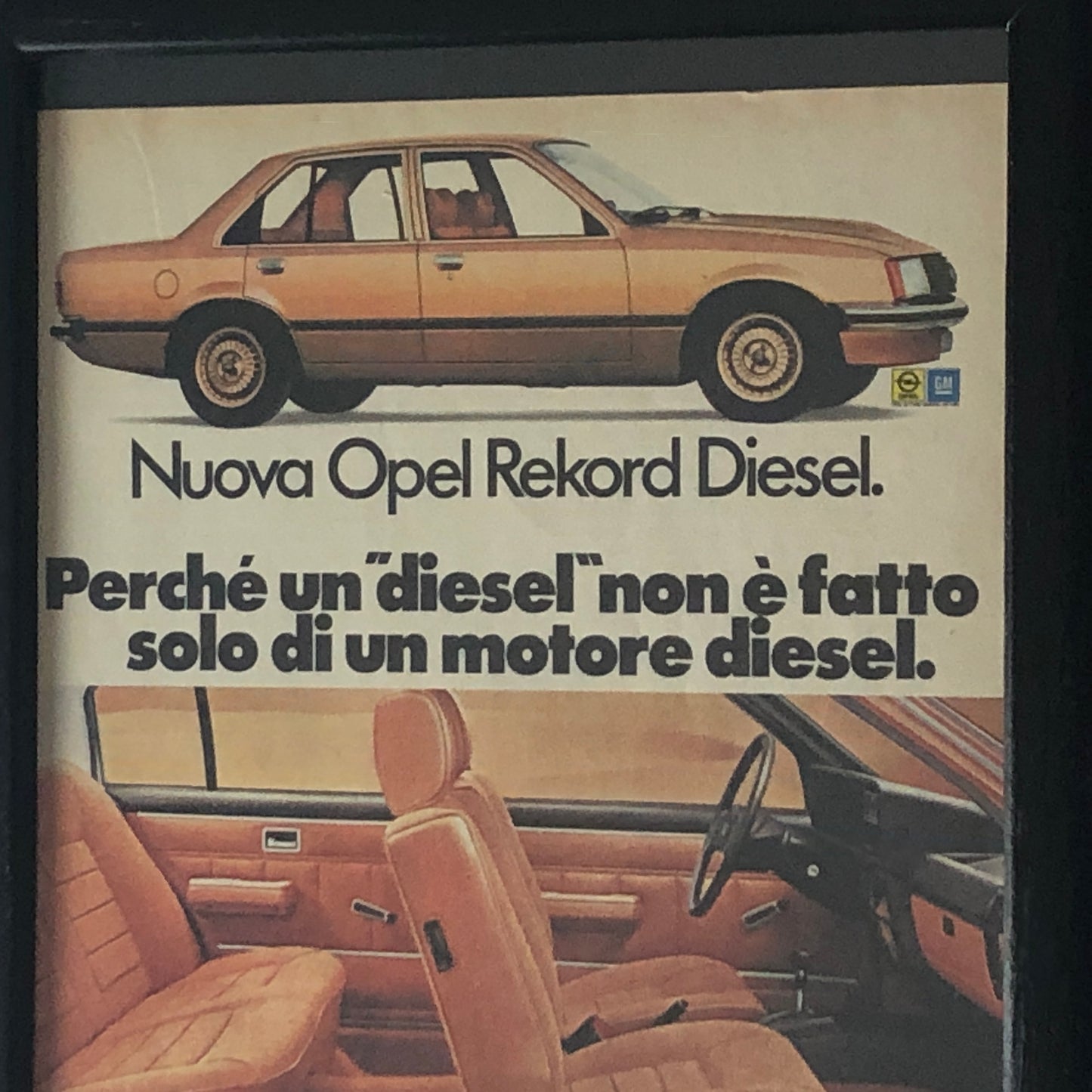 Opel, Pubblicità Anno 1978 Nuova Opel Rekord Diesel La Gioia di Vivere