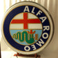 Alfa Romeo, Original Alfa Romeo Double-Sided Vintage Illuminated Sign Produced by IRAM