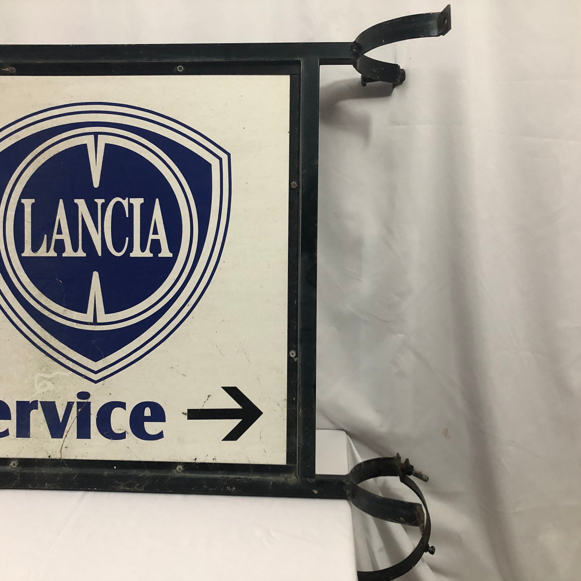 Lancia, Insegna in Plastica e Metallo Lancia Service - Raggi's Collectibles' Automotive Art