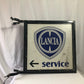 Lancia, Insegna in Plastica e Metallo Lancia Service - Raggi's Collectibles' Automotive Art