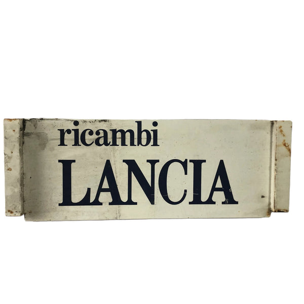 Lancia, Original Lancia Spare Parts Metal Panel, 1980s and 1990s
