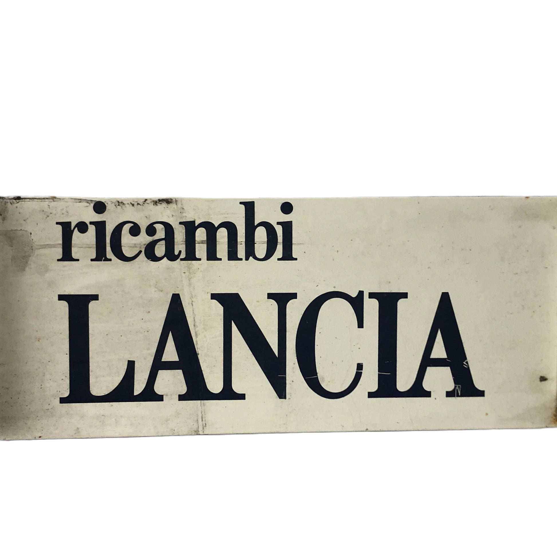 Lancia, Pannello in Metallo Originale Ricambi Lancia, Anni '80 '90 - Raggi's Collectibles' Automotive Art