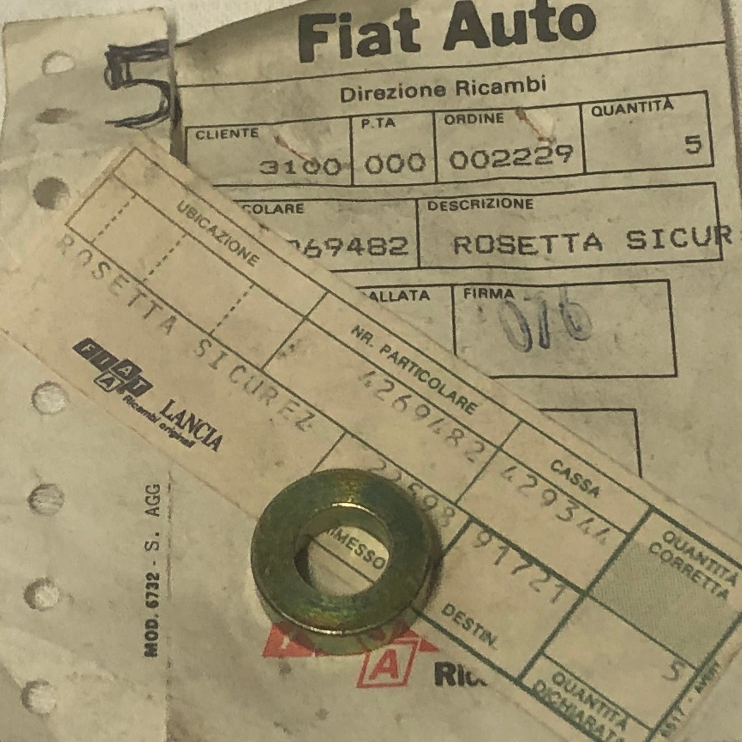 Lancia Beta Montecarlo Rosetta Sicurezza Vite Braccio Oscillante Sospensione Anteriore Nuova Originale 4269482 - Raggi's Collectibles' Automotive Art