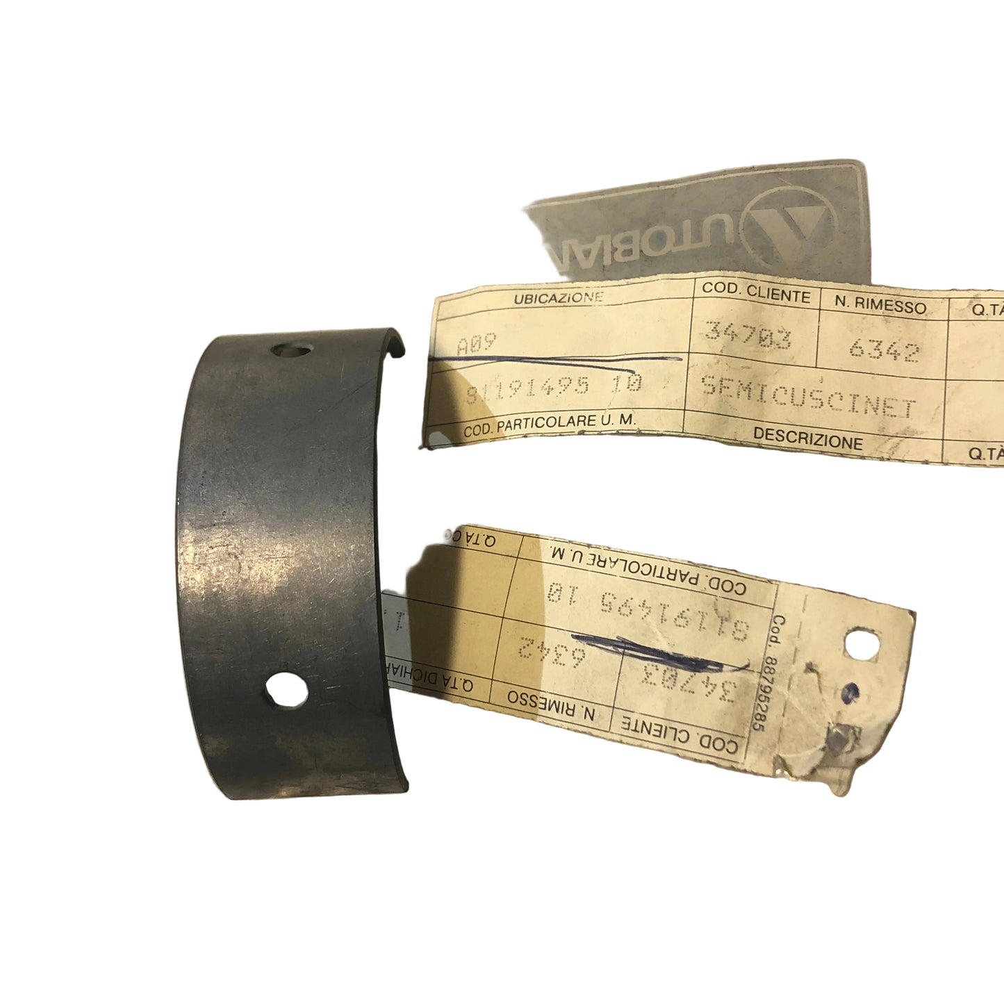 Lancia Gamma Semicuscinetto Bronzina Albero Motore Nuova Originale 81191495 - Raggi's Collectibles' Automotive Art