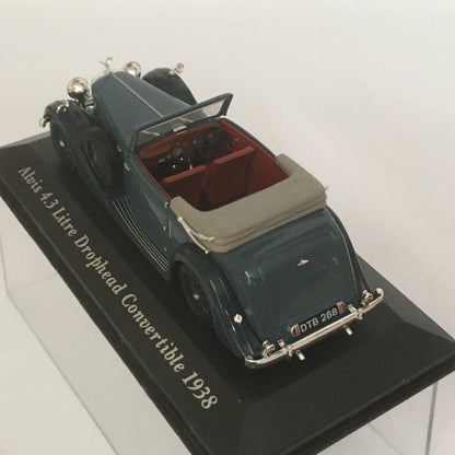 Altaya, Modellino in Metallo Pressofuso Scala 1:43 Alvis 4.3 Litre Drophead Convertible 1938 - Raggi's Collectibles' Automotive Art