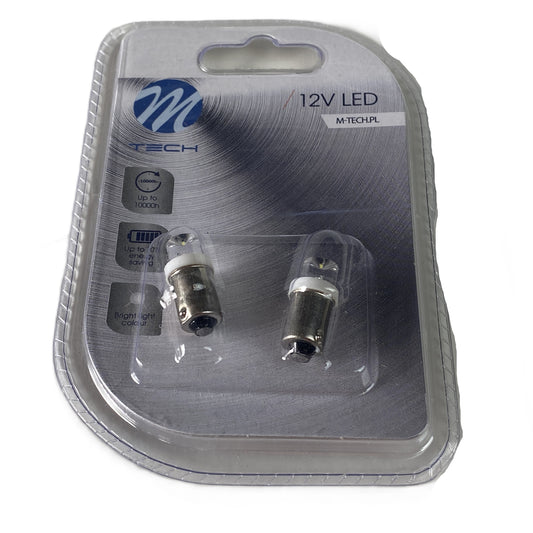 M-Tech 2x Lampada LED 12V T4W LB007W Ba9s Bianco Nuova 590154929404 - Raggi's Collectibles' Automotive Art