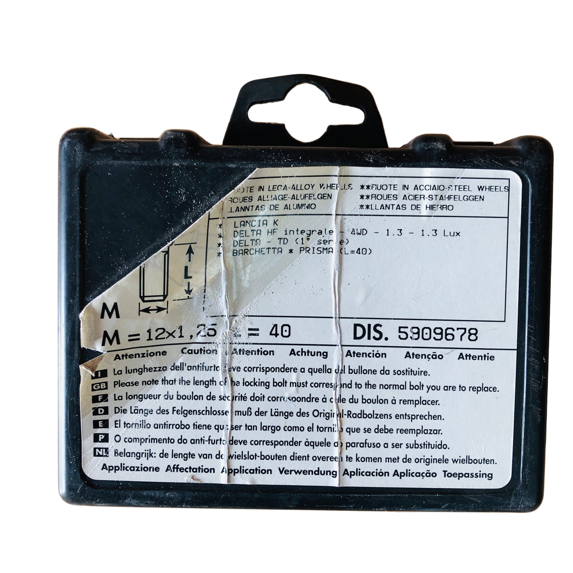 Lancia Delta Integrale e K Kit Bulloni Antifurto per Cerchi in Lega Nuovo Originale Lineaccessori 5909678 5897562 - Raggi's Collectibles' Automotive Art