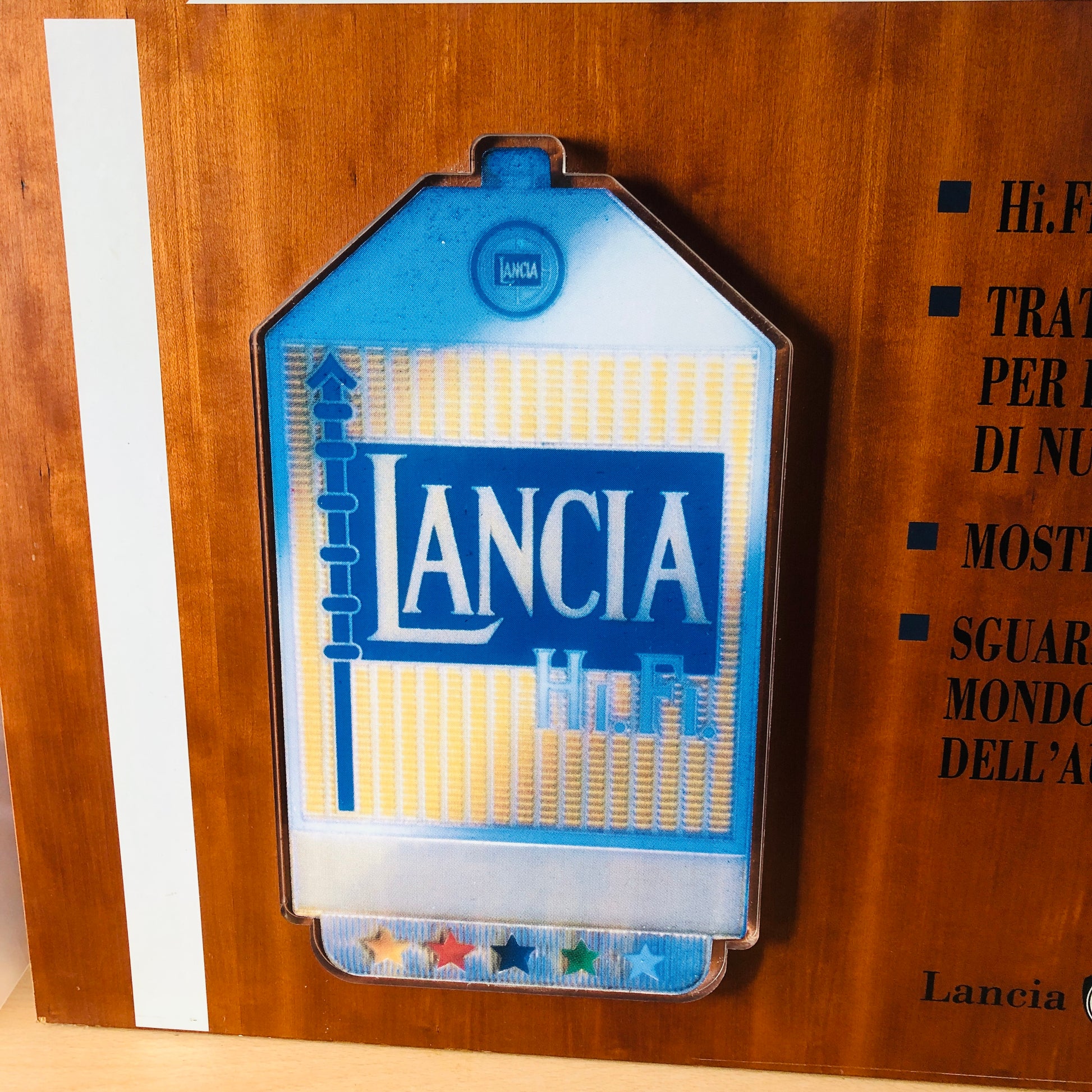 Lancia, Quadro Insegna in Legno Club Lancia Hi Fi "La Fedeltà Ha Un Nome" Originale Ex Concessionaria - Raggi's Collectibles' Automotive Art