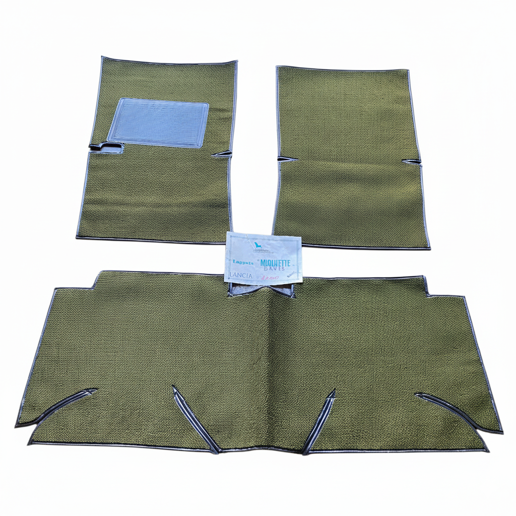 Lancia 2000 Coupé Set di Tappetini in Moquette Verde Modello Davis By Italianboy Nuovo Originale dell'Epoca - Raggi's Collectibles' Automotive Art