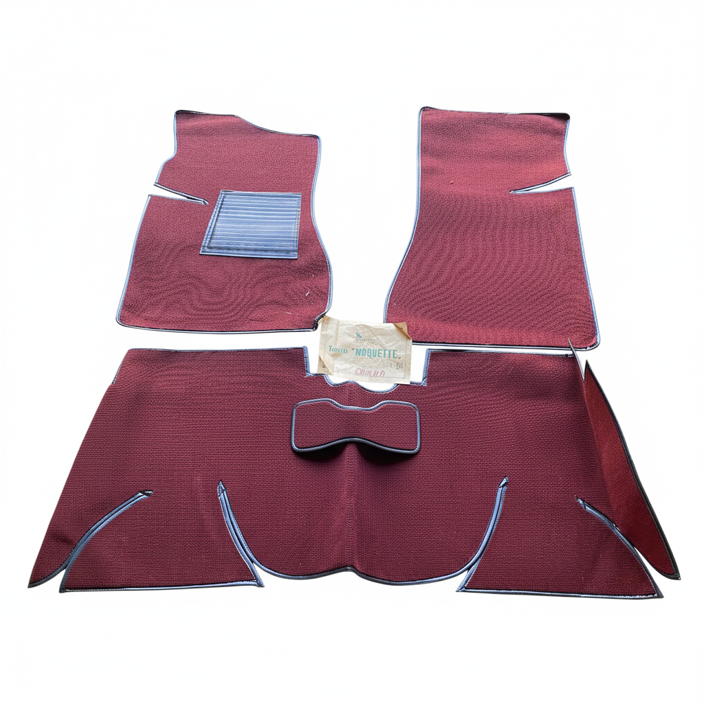 Lancia Gamma Coupé Set di Tappetini in Moquette Bordeaux Modello Ariziona By Italianboy Nuovo Originale dell'Epoca - Raggi's Collectibles' Automotive Art