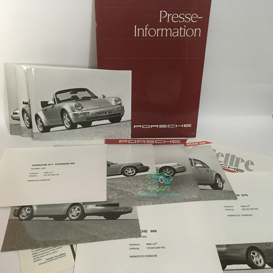 Porsche, Press Kit Presentazione Ufficiale Porsche 911 Carrera 4 Anno 1988, Versione Porsche 911-964 - Raggi's Collectibles' Automotive Art