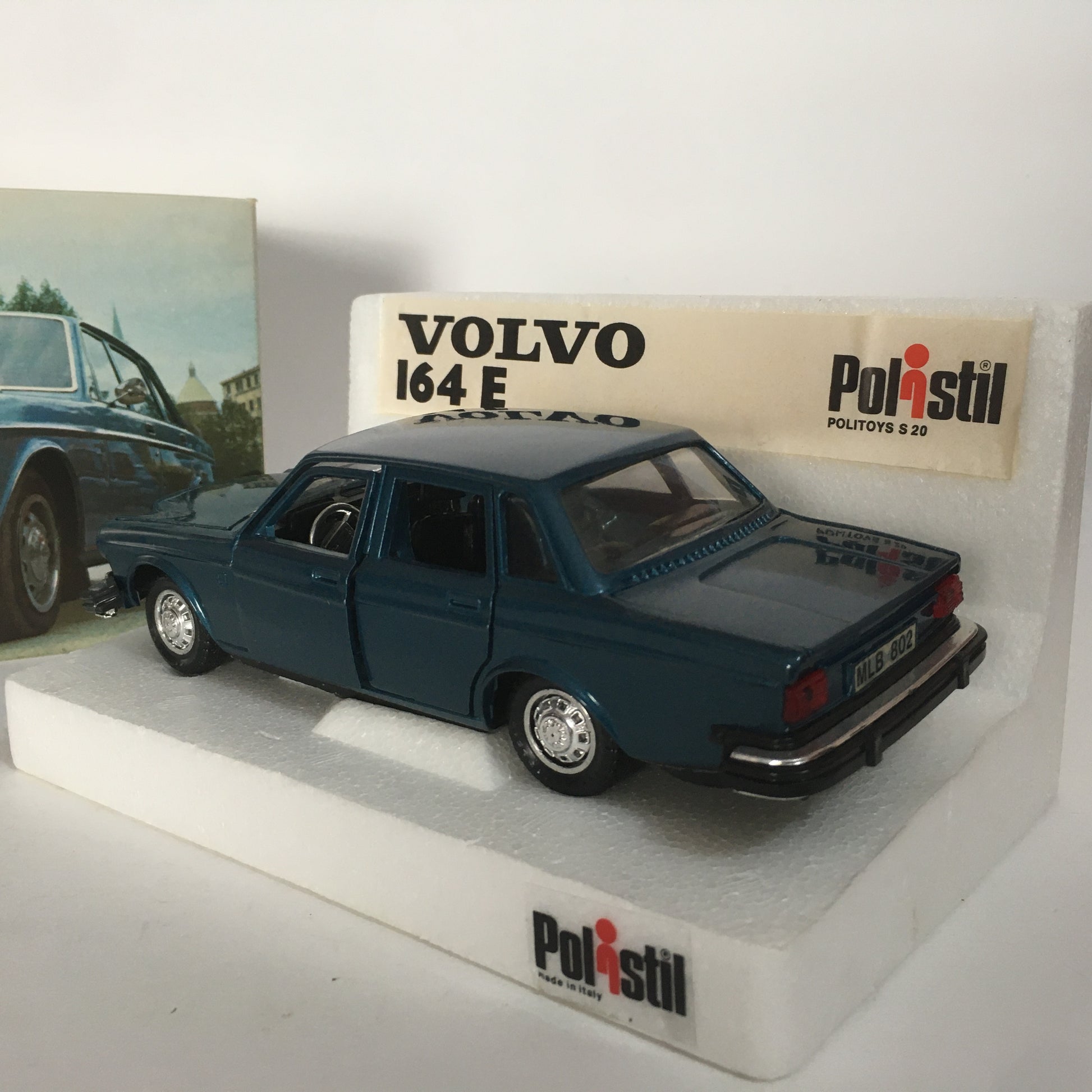 Volvo, Modellino in Metallo Pressofuso Polistil - Politoys S 20 anno 1974 - Volvo 164 E - 6 aperture, scala 1:25 Anni '70 - Raggi's Collectibles' Automotive Art