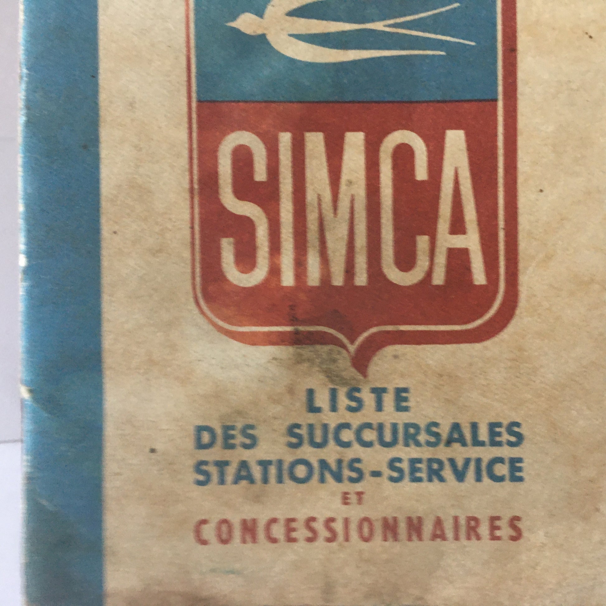 SIMCA, Libretto Concessionari, Officine e Aree di Servizio SIMCA, Anni 50 - Raggi's Collectibles' Automotive Art