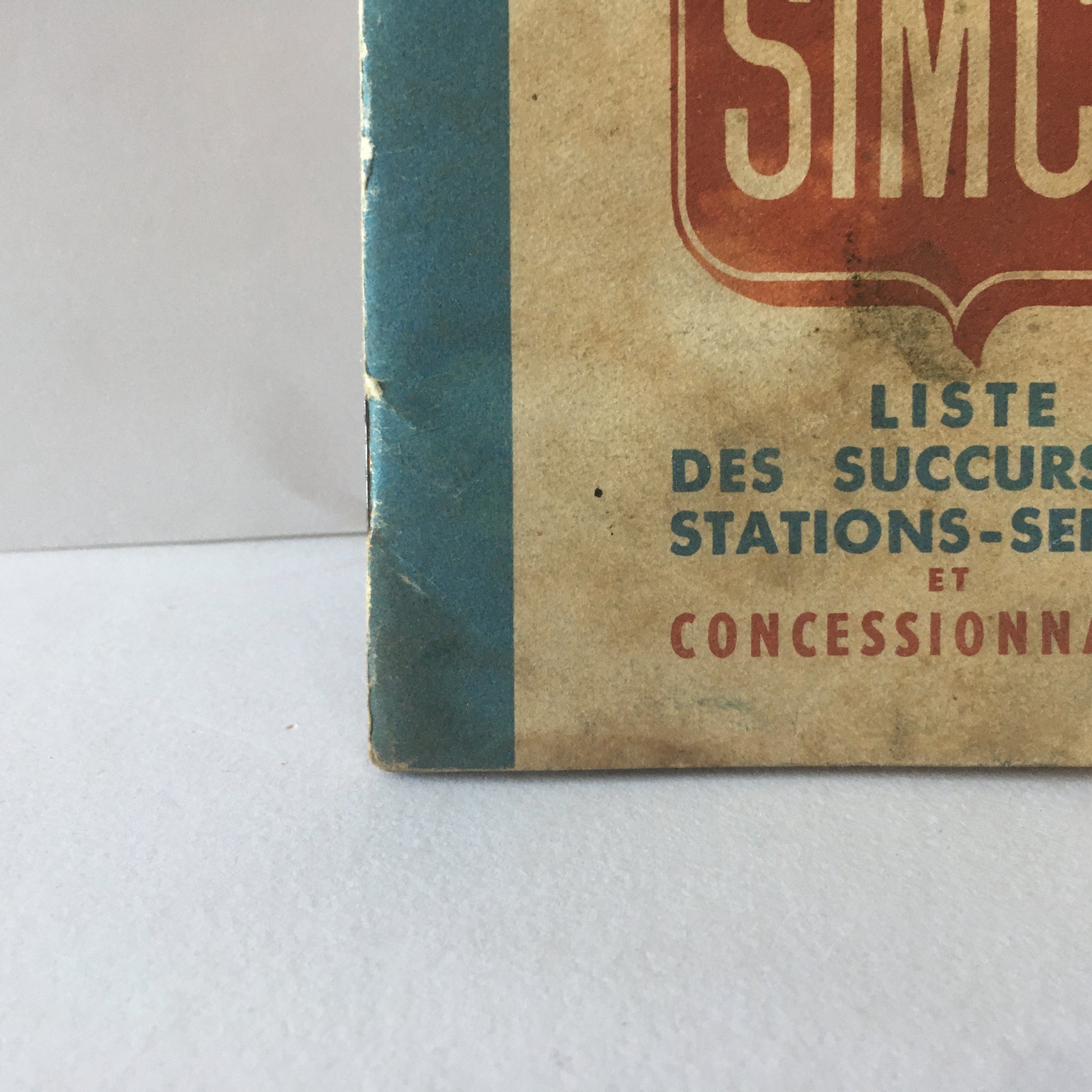 SIMCA, Libretto Concessionari, Officine e Aree di Servizio SIMCA, Anni 50 - Raggi's Collectibles' Automotive Art