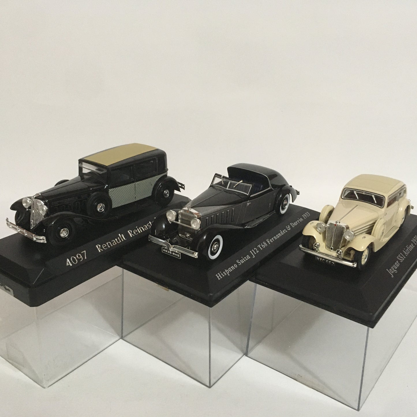 Altaya Solido, Modellini in Metallo Pressofuso Scala 1:43, Jaguar SS1, Hispano-Suiza J12, Renault Reinastella
