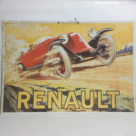 Renault, Pubblicità su Cartone in Stile Art Deco Renault Type 45 - Raggi's Collectibles' Automotive Art