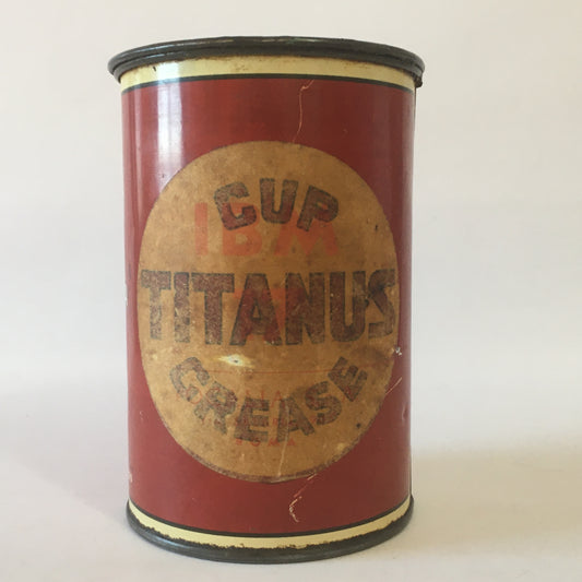 Titanus, Latta Barattolo di Grasso Vintage Titanus Grease Cup Clasa Roma Anni '40 '50