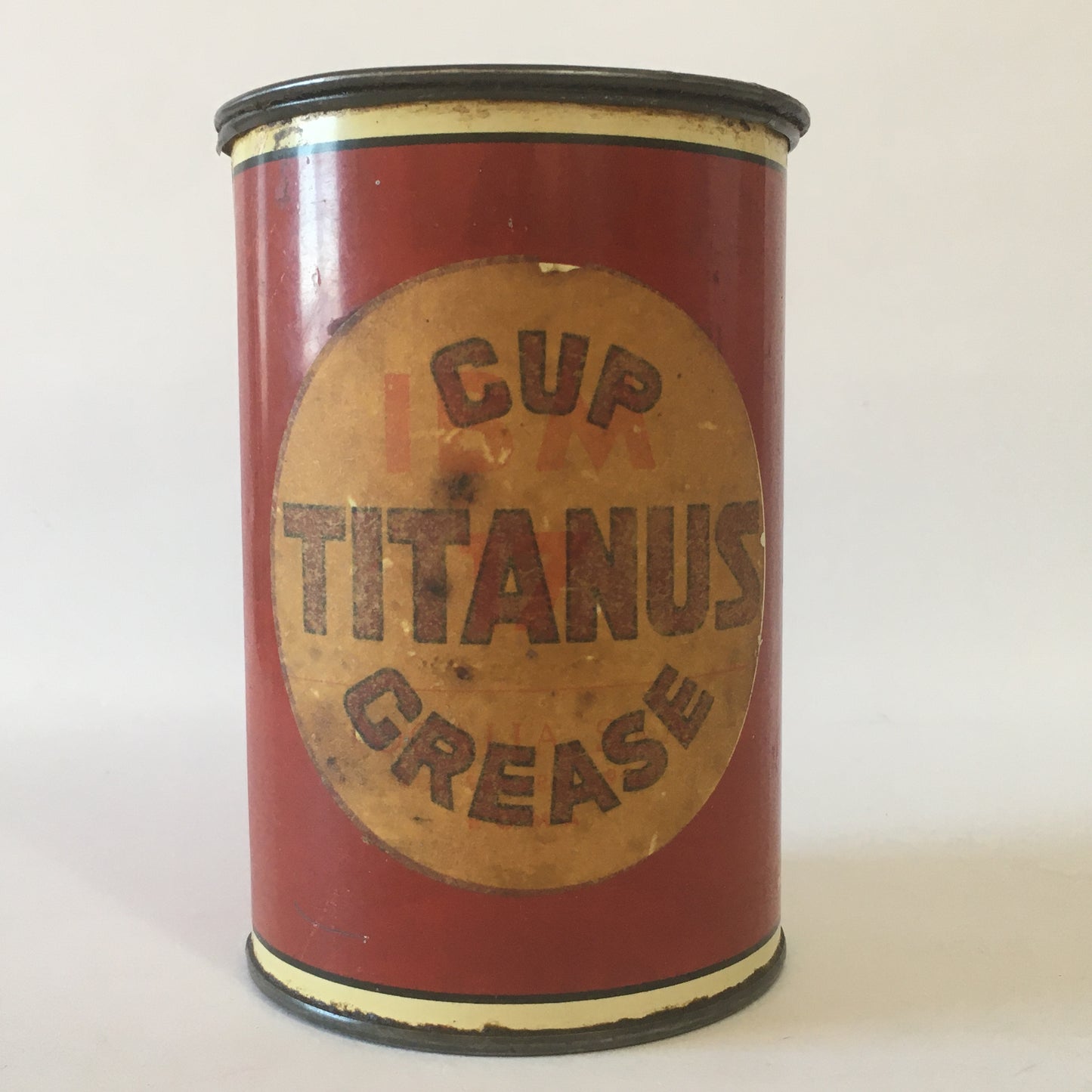 Titanus, Tin Can of Grease Vintage Titanus Grease Cup Clasa Rome 1940s 50s