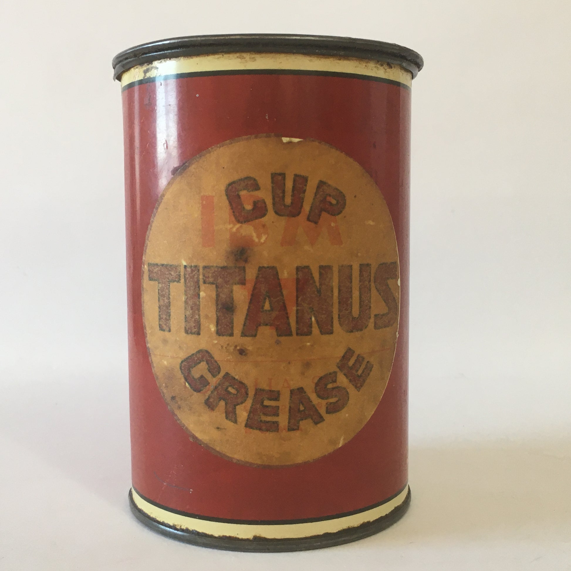 Titanus, Latta Barattolo di Grasso Vintage Titanus Grease Cup Clasa Roma Anni '40 '50 - Raggi's Collectibles' Automotive Art