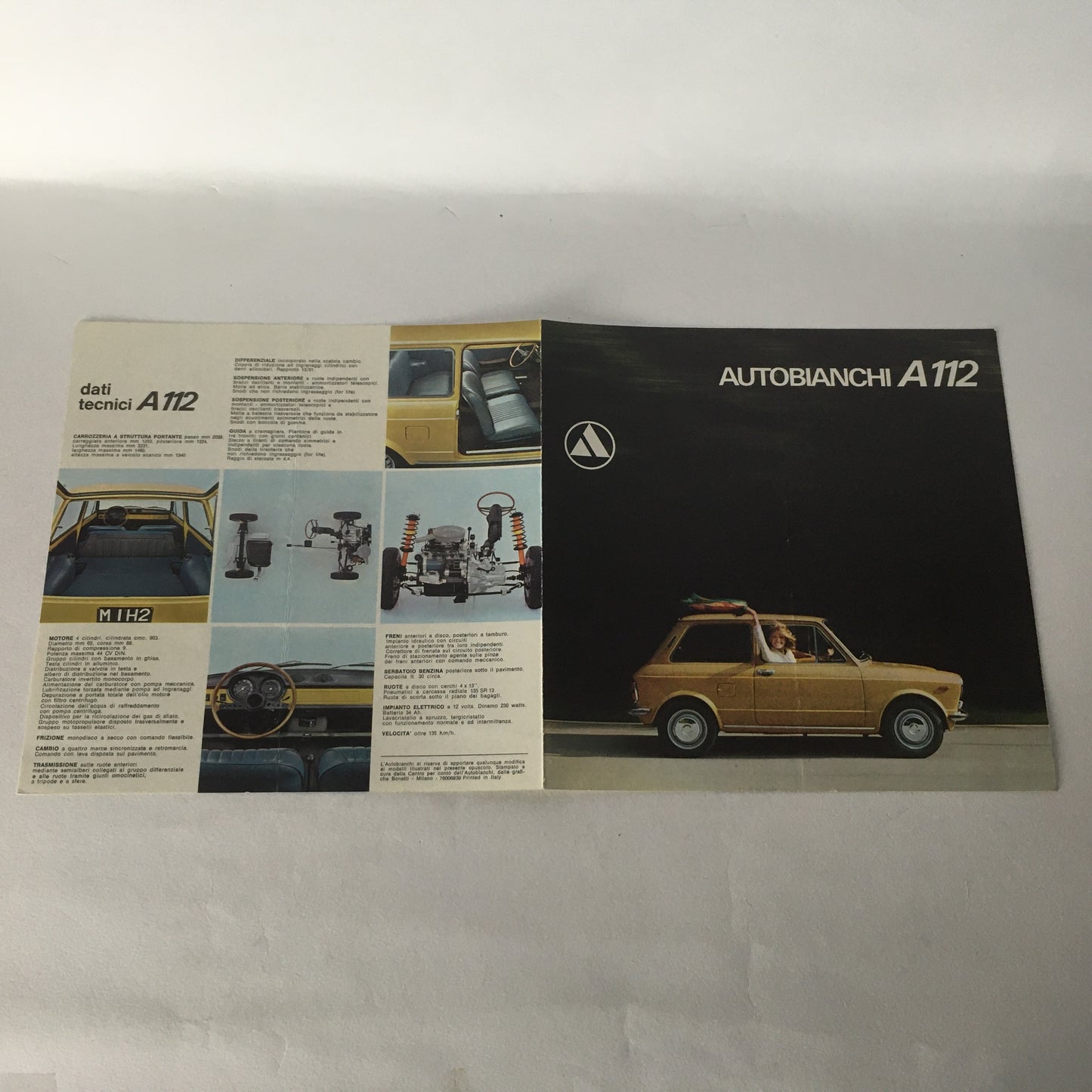 Autobianchi, Brochure Opuscolo Pubblicità Autobianchi A111 e A112, Anni 60 70