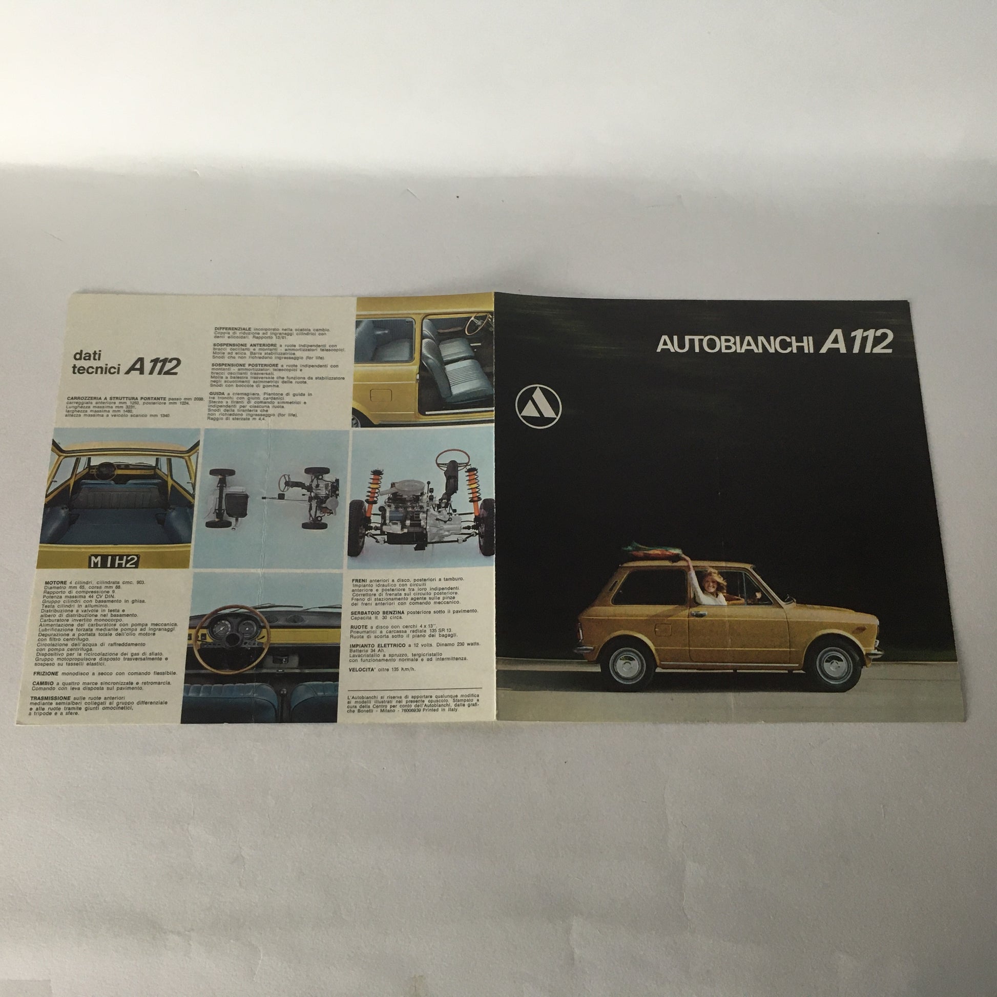 Autobianchi, Brochure Opuscolo Pubblicità Autobianchi A111 e A112, Anni 60 70 - Raggi's Collectibles' Automotive Art