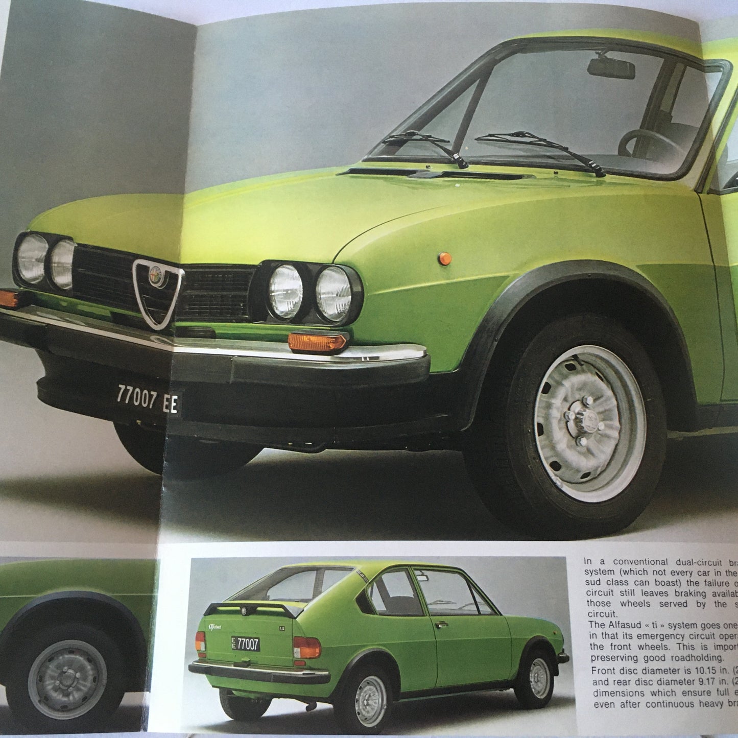 Alfa Romeo, Brochure Alfasud TI 1200 e Alfasud TI 1500, Anni '70, Lingua Inglese