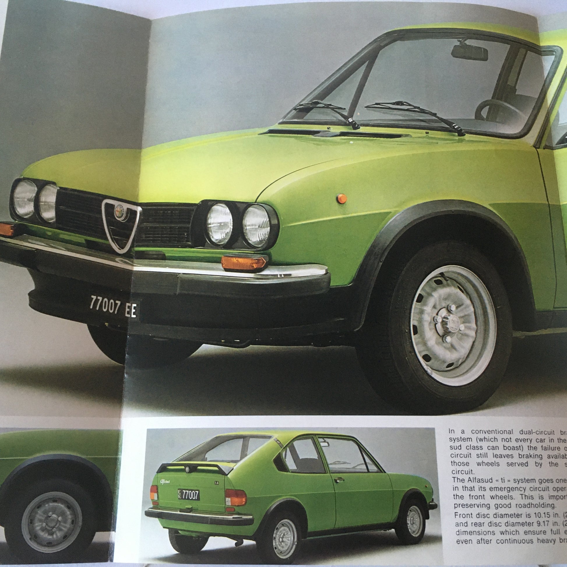 Alfa Romeo, Brochure Alfasud TI 1200 e Alfasud TI 1500, Anni '70, Lingua Inglese - Raggi's Collectibles' Automotive Art