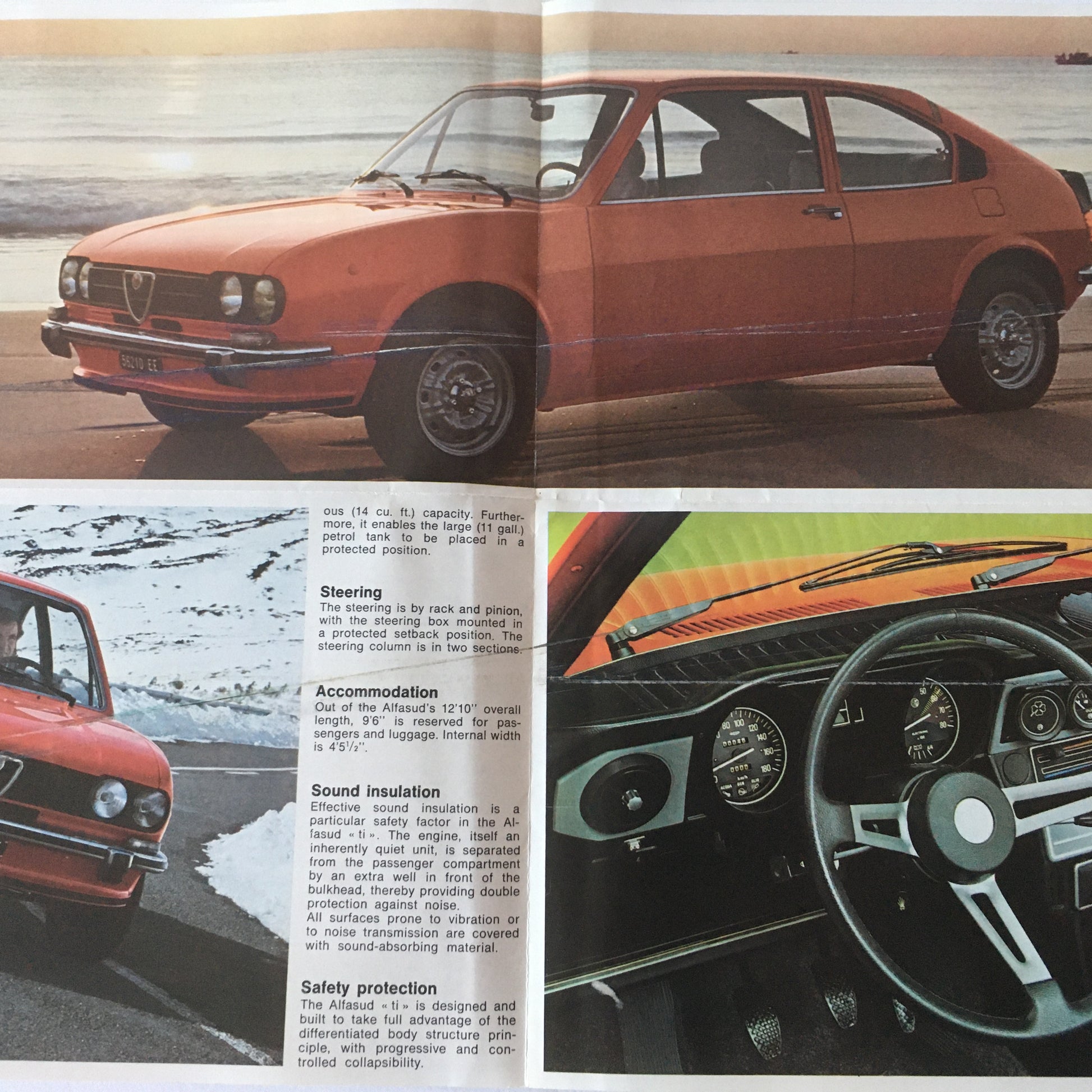 Alfa Romeo, Brochure Alfasud TI 1200 e Alfasud TI 1500, Anni '70, Lingua Inglese - Raggi's Collectibles' Automotive Art