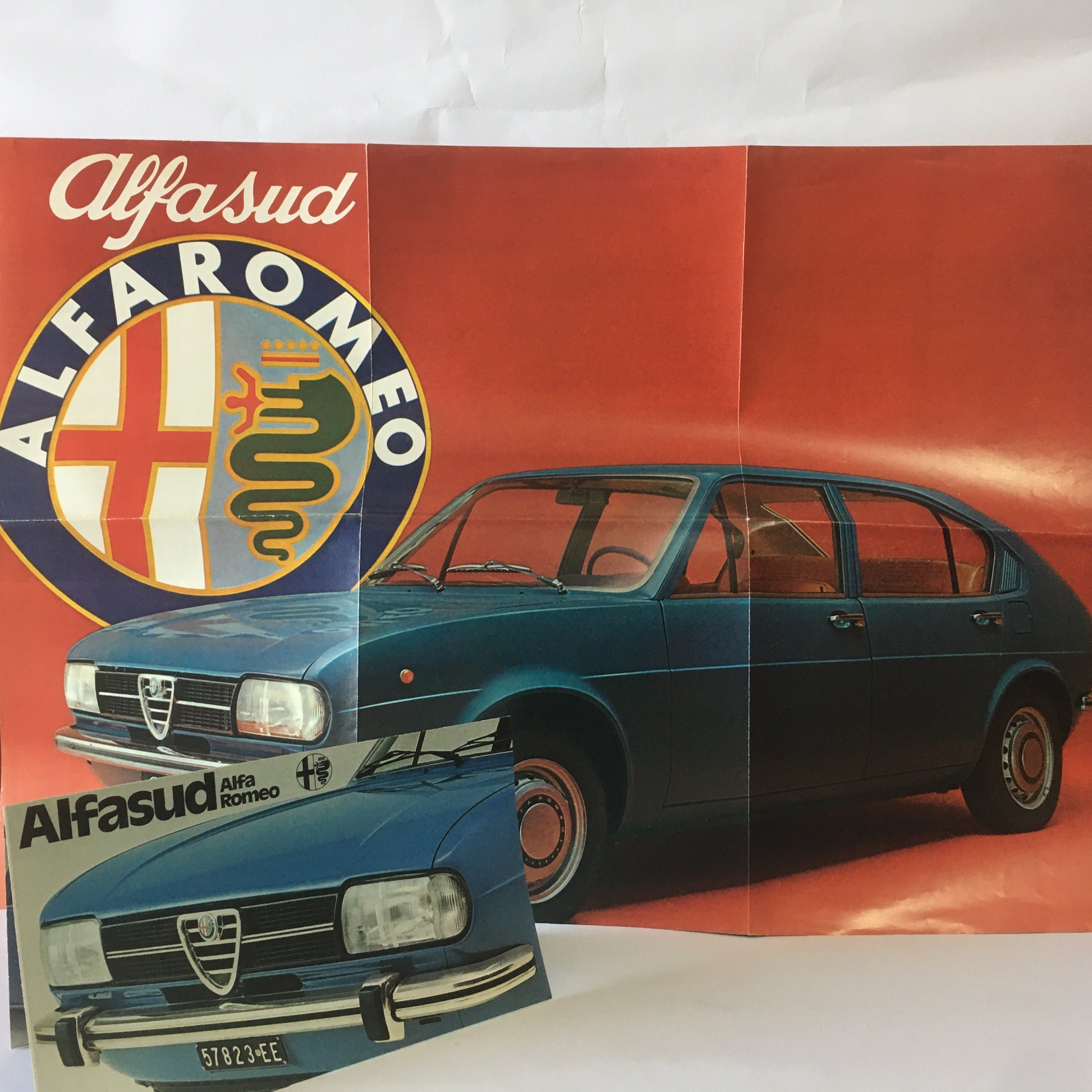 Alfa Romeo, Brochure Poster Alfasud, Lingua Inglese, Anni'70 - Raggi's Collectibles' Automotive Art