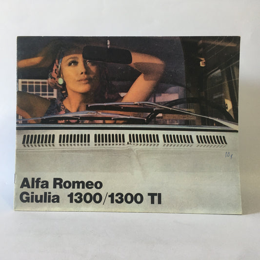 Alfa Romeo, Brochure Giulia 1300 e 1300 TI, Lingua Inglese, Anni '60 '70