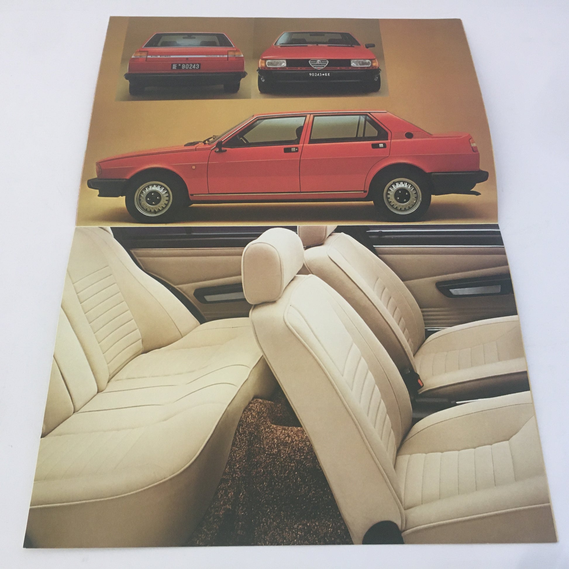 Alfa Romeo, Brochure Poster Giulietta 2.0, New Giulietta, Anni '70 '80, Lingua Inglese - Raggi's Collectibles' Automotive Art