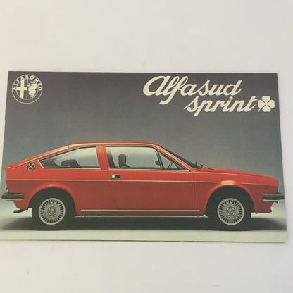 Alfa Romeo, Brochure Alfasud Sprint, Lingua Inglese, Anni '70 - Raggi's Collectibles' Automotive Art