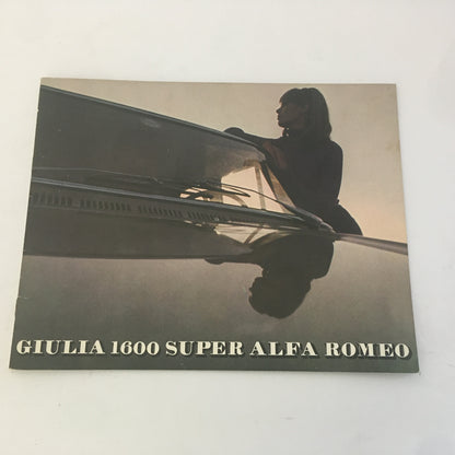 Alfa Romeo, Brochure Giulia 1600 Super Alfa Romeo, Inserto Alfa Romeo Giulia, Anni '60 '70, Lingua Inglese - Raggi's Collectibles' Automotive Art