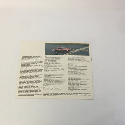 Alfa Romeo, Brochure Giulia 1600 Super Alfa Romeo, Inserto Alfa Romeo Giulia, Anni '60 '70, Lingua Inglese - Raggi's Collectibles' Automotive Art