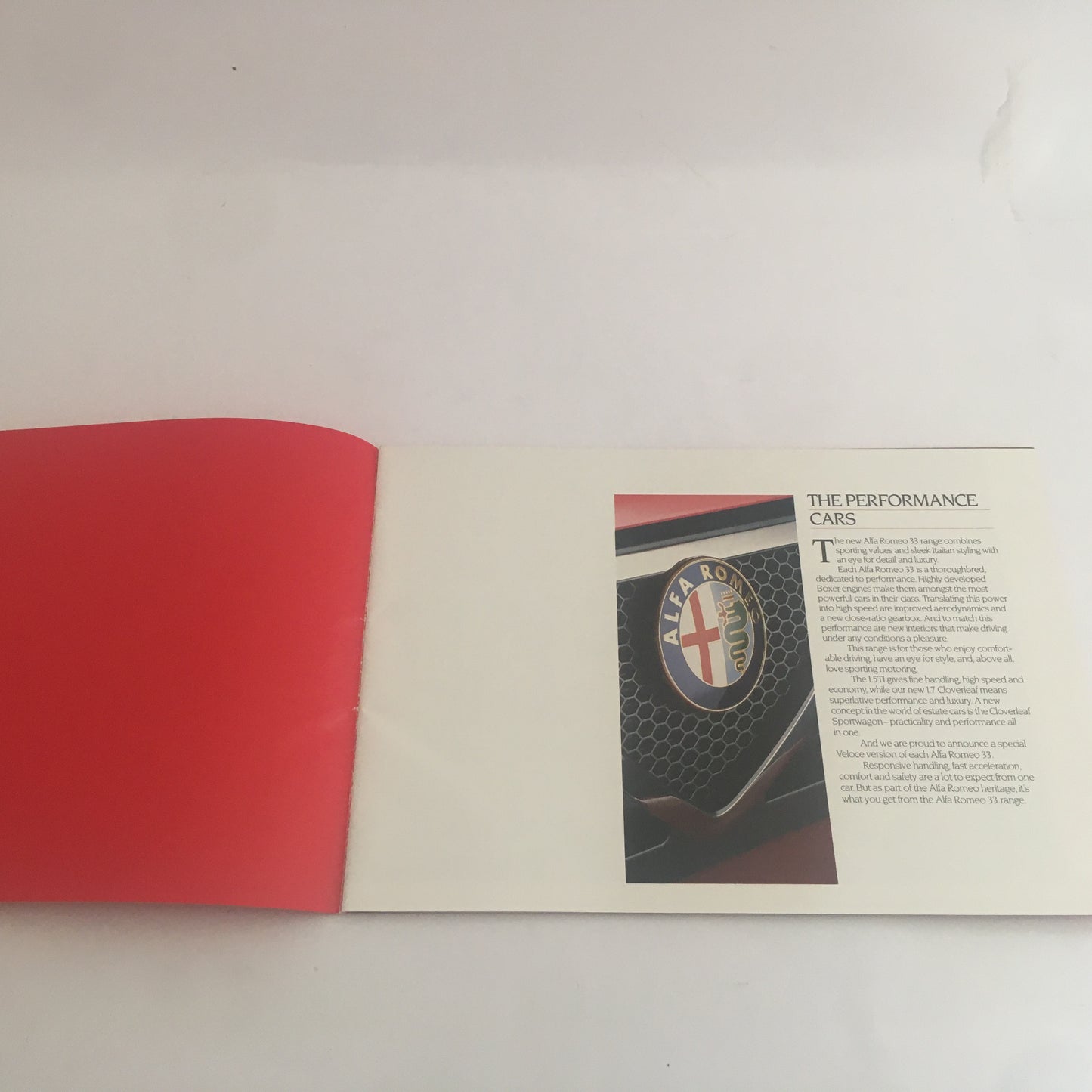 Alfa Romeo, Brochure 33 and 33 Quadrifoglio Verde, English language, 1980s