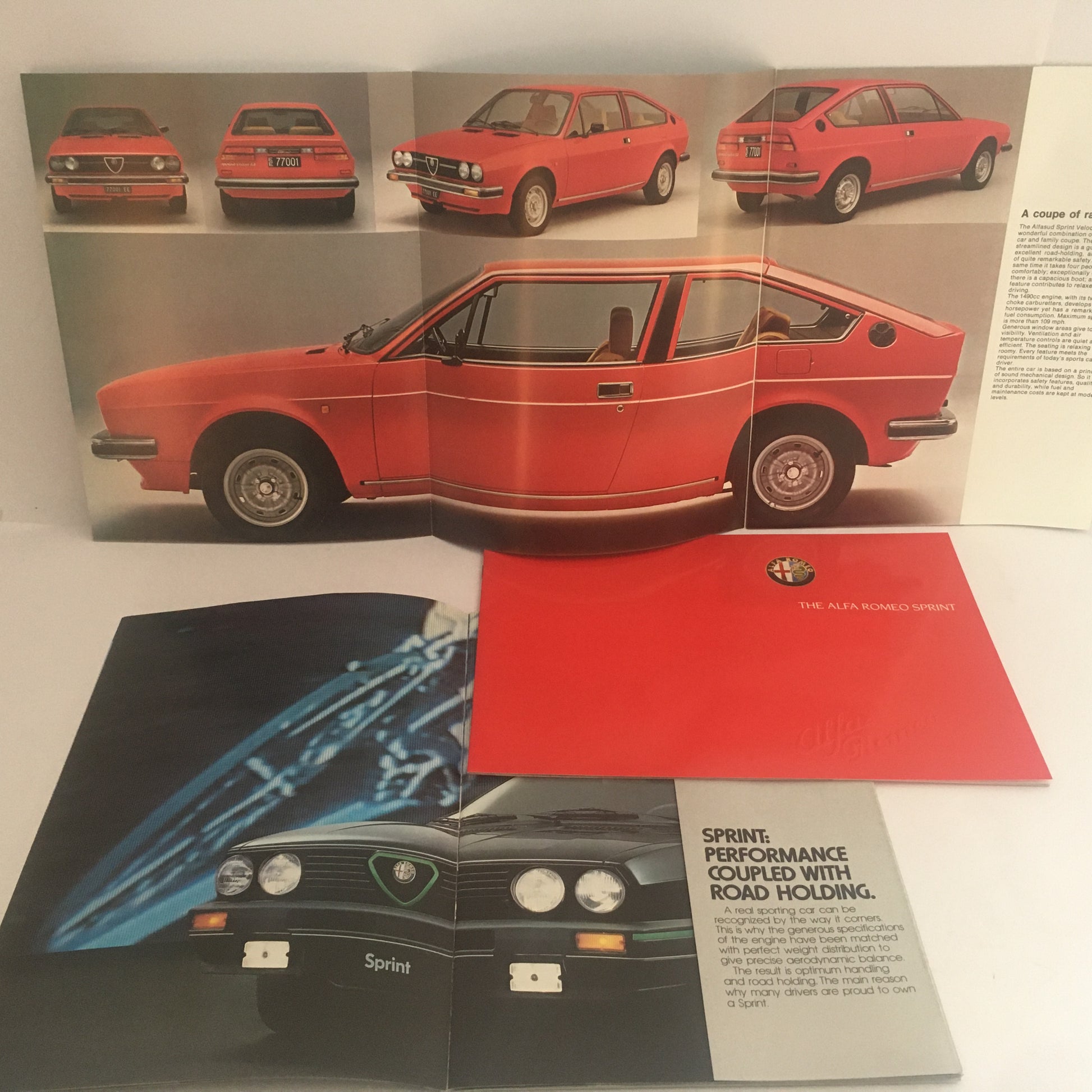 Alfa Romeo, Brochure Sprint Veloce 1.5 e Sprint, Alfa Romeo UK, Lingua Inglese, Anni '70 '80 - Raggi's Collectibles' Automotive Art