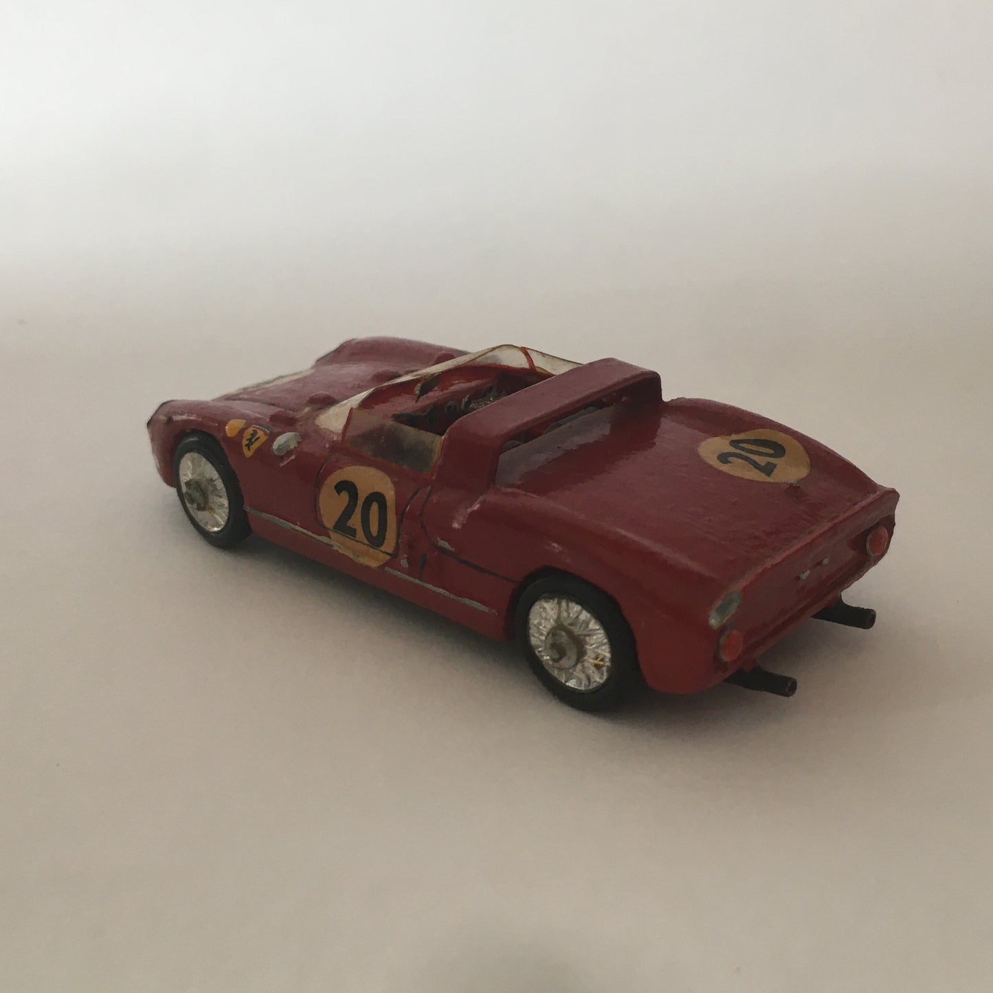 Ferrari, Handcrafted Model in Balsa Wood RD Marmande Ferrari 275 P Year 1965 Number Series 11 Scale 1:43