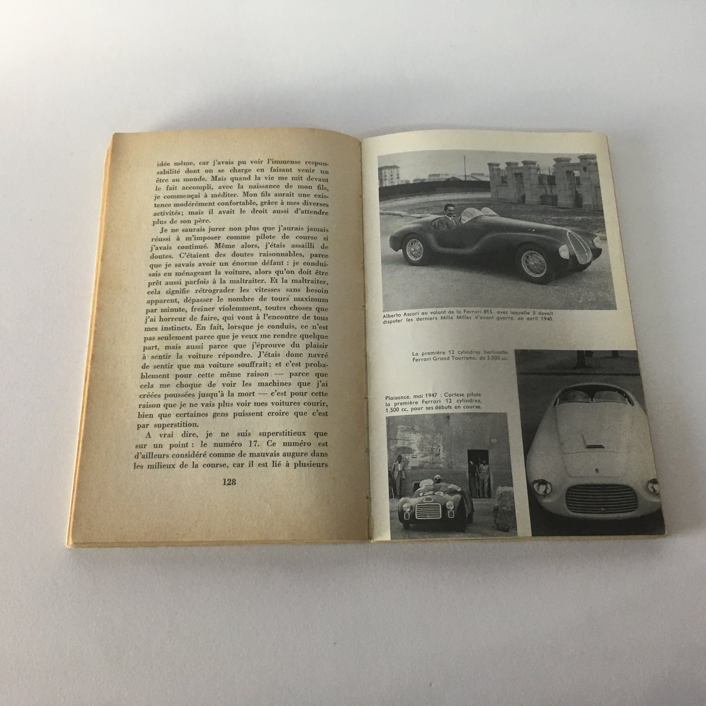 Ferrari, Book Enzo Ferrari Mes Joies Terrible, Marabout Service Edition of 1964 written by Robert Laffont