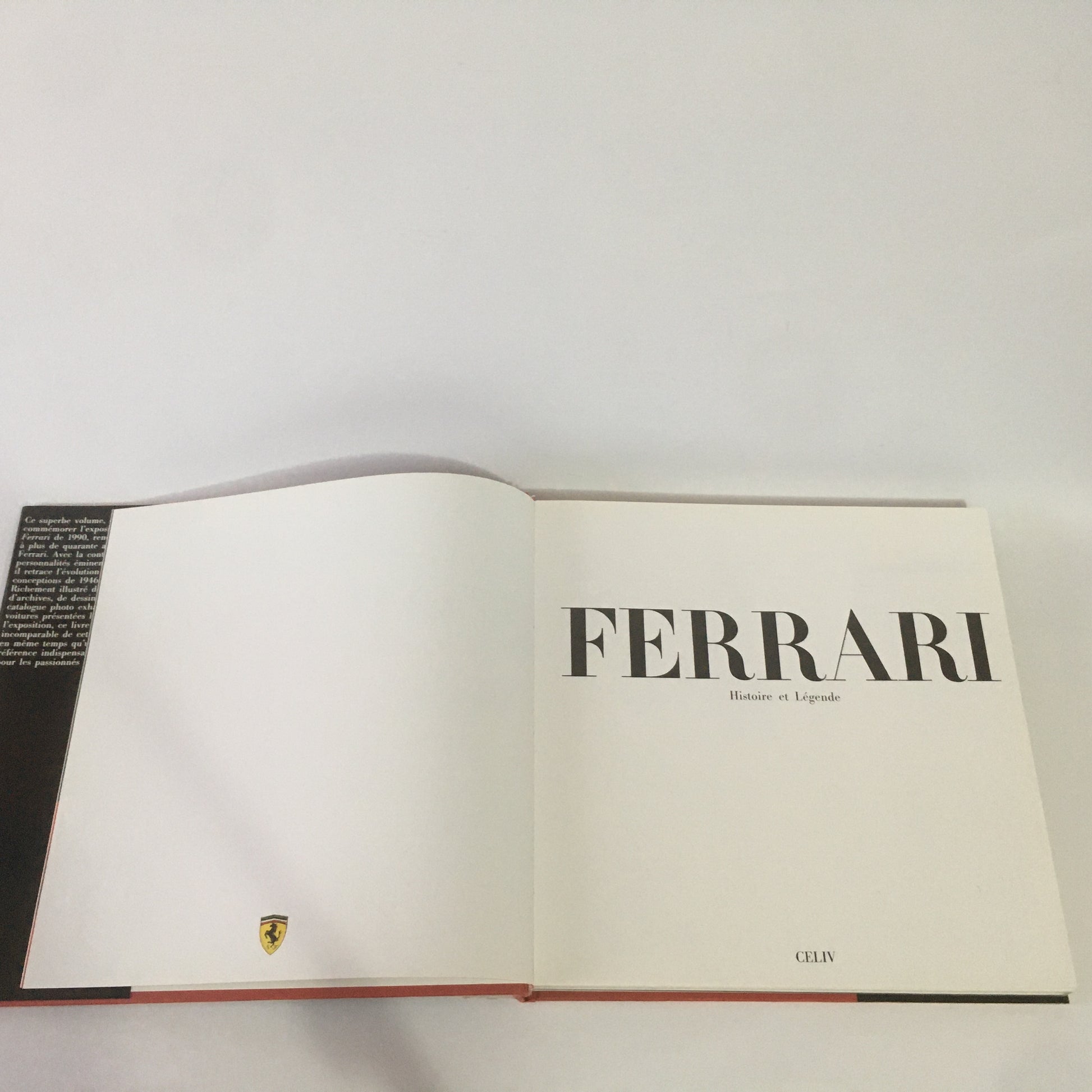 Ferrari, Libro Ferrari Histoire et Légende, Lingua Francese ISBN 9782865351404 - Raggi's Collectibles' Automotive Art