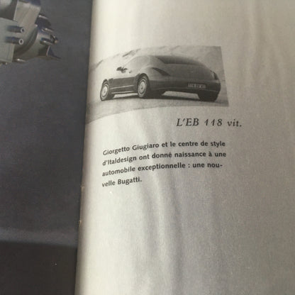 Bugatti, Brochure Bugatti EB 118 Prototipo by Italdesign di Giorgetto Giugiaro - Raggi's Collectibles' Automotive Art